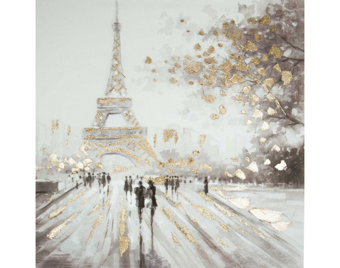 Ručně malovaný obraz Paříž 100x100 cm